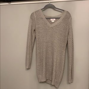 Oh Baby Grey Shimmer Sweater
